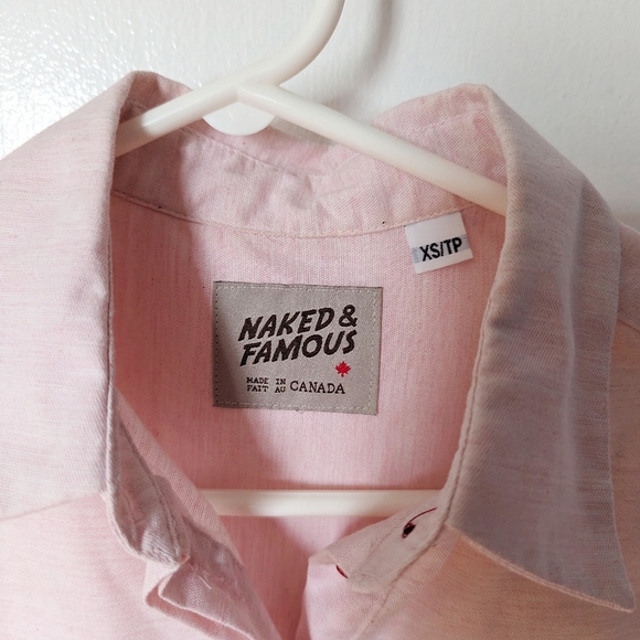 Naked & Famous strawberry dyed tunic shirt dress - Picture 4 of 4